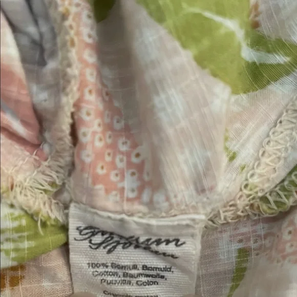 Green/ Pink 100% Organic Cotton Gudrun Sjoden Dress/ Tunic Sz M - Picture 5 of 5